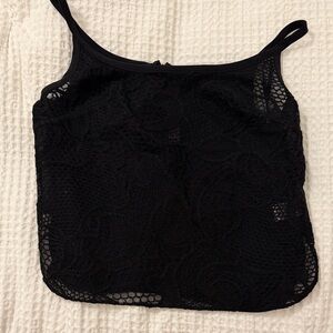 Elie Saab Black Lace Camisole Top
